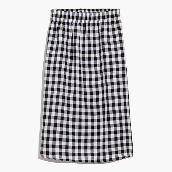 Madewell Dresses & Skirts - Madewell Smocked-Waist Midi Skirt in Gingham Check